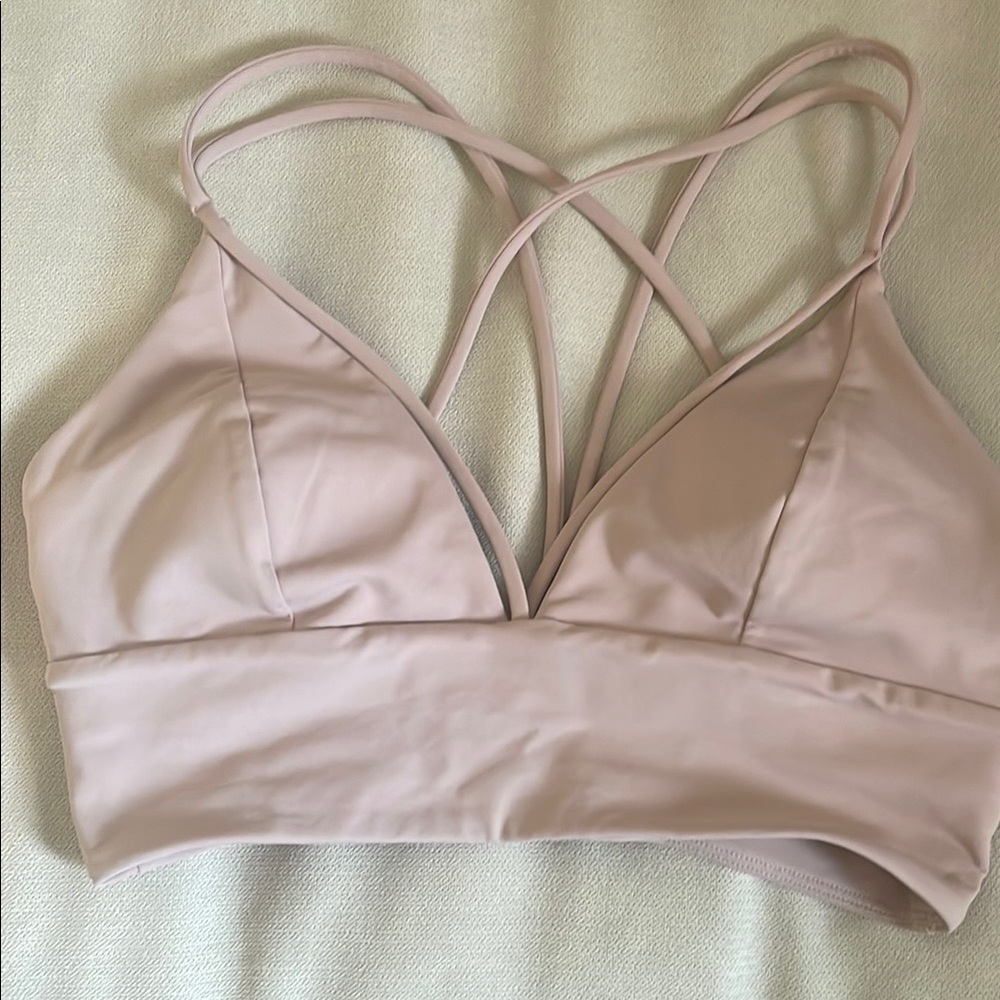 Lululemon Blush Pink Strappy Sports Bra size 6